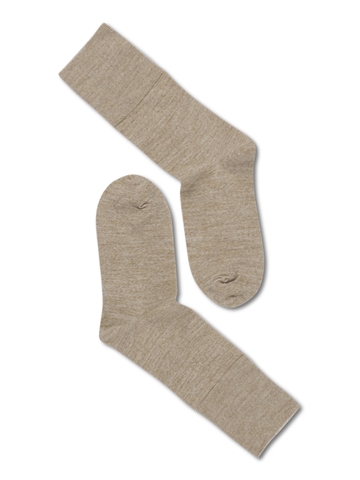 Damestrømpe - Note - Fine Wool - Comfort Top - Sand