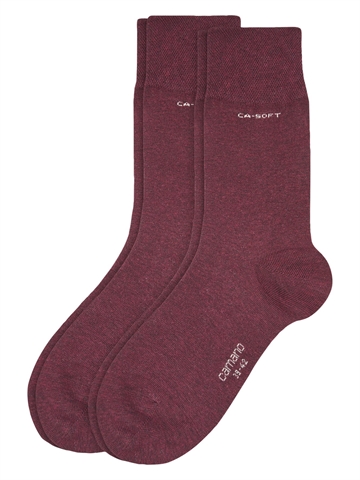 Unisexstrømpe - Camano Soft Socks - Bordo Melange
