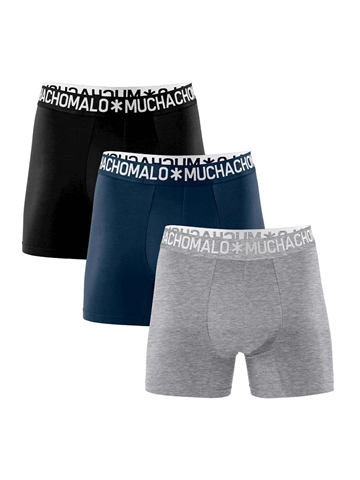 Muchachomalo - Boxershorts - Solid - 3-PAK - Sort