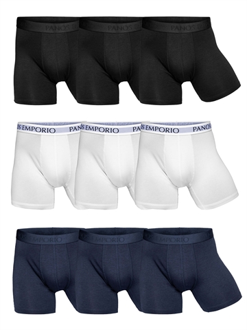Boxer Shorts Bambus - Panos Emporio - 3-PAK - Sort / Hvid / Navy