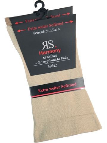 Herrestrømpe - Harmony - Sensibel - Naturtoner - 2-PAK