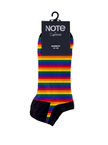Herrestrømpe - Note - Sneaker - Pride - Regnbuefarver