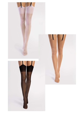 Stockings - Fiore - Infini - Klassisk Design - 15 den - 3 Farver