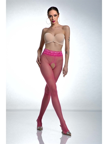 Strømpebukser Ouvert - Amour - Hip Lace 30 - Pink Bonbon