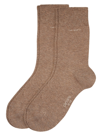 Unisexstrømpe - Camano Soft Socks - Karamel Melange