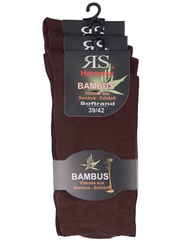 Unisex ankelstrømpe  - Bambus - Mørkebrun 