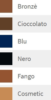 Bronze, Cioccolato, Blu, Nero (Sort), Fango, Cosmetic